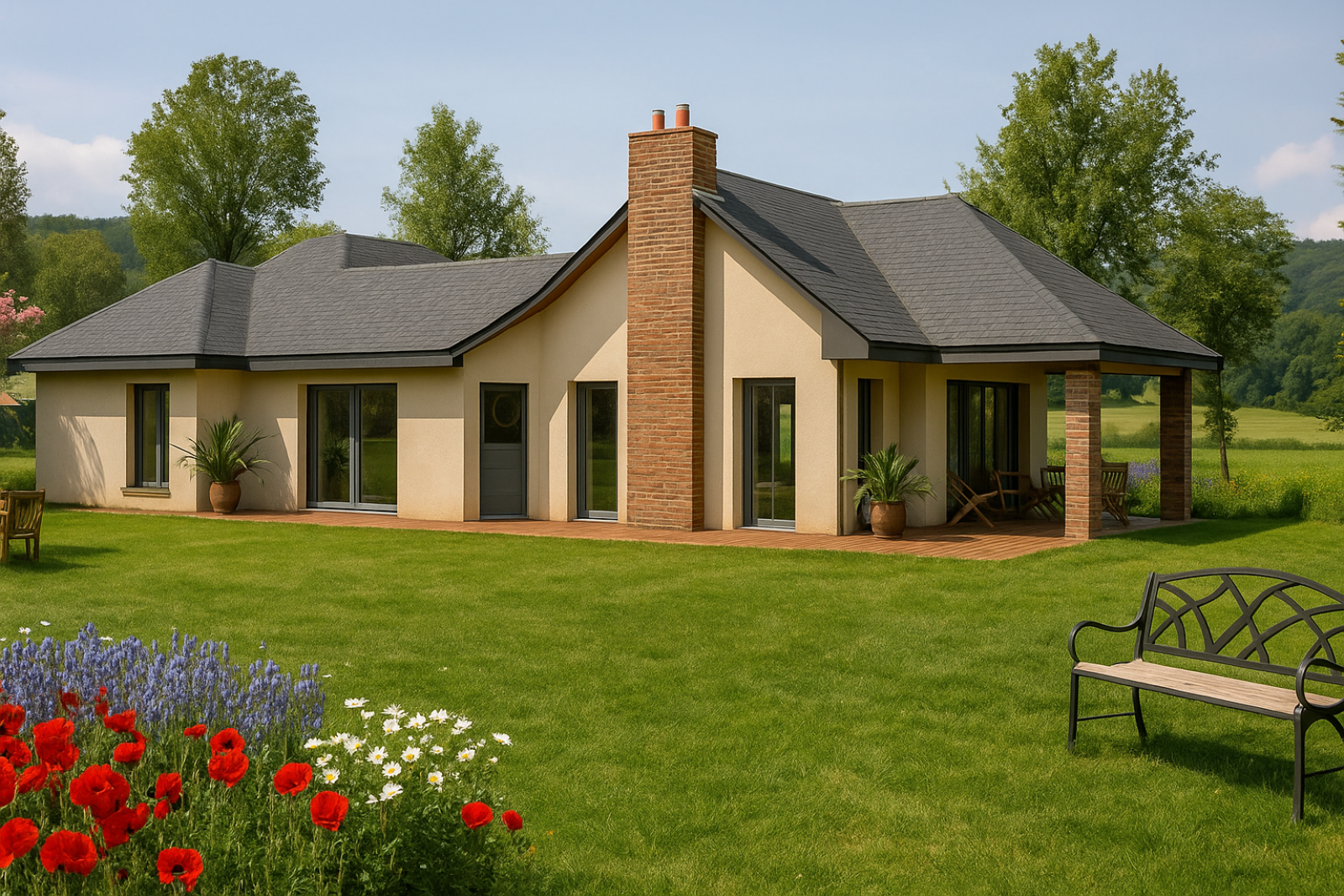 Faire construire une maison neuve de plain pied sur mesure proche de Barentin